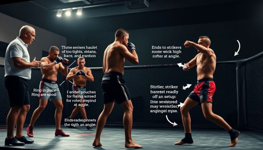 Сравнительный разбор стилей: кикбоксеры против борцов в современном октагоне - иллюстрация