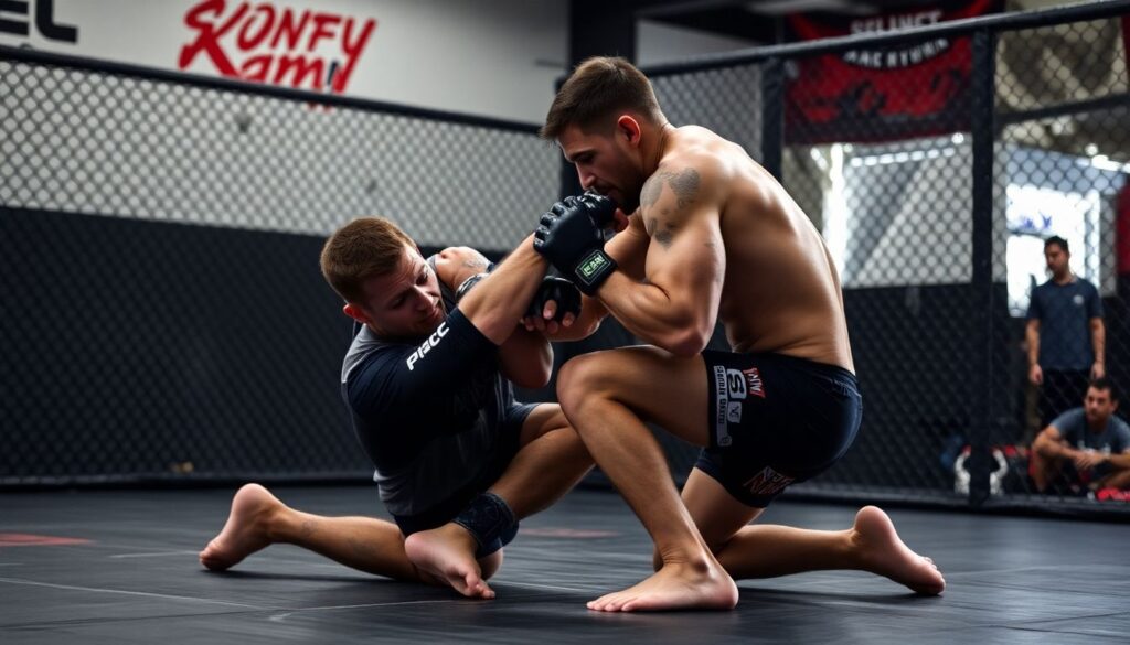 Как тренируются ударники против борцов: спарринги, специальные drills и адаптация под борьбу в клинче - иллюстрация