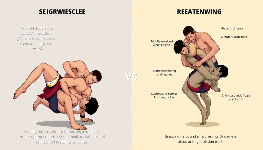 Грепплинг против борьбы: какой базовый стиль дает больше преимуществ в современном ММА - иллюстрация